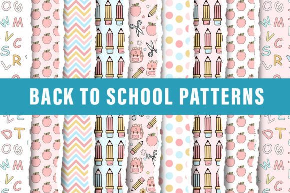 Back to School Digital Papers Patterns for Creative Projects
