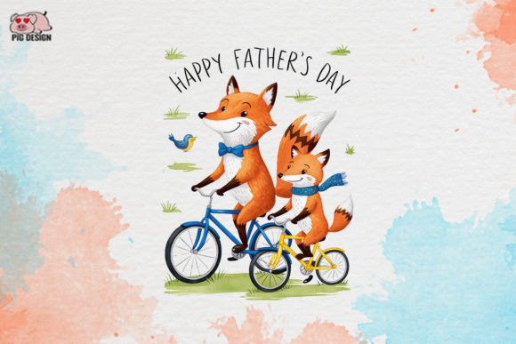 Celebrate Dad with Charming Fox Clipart for Projects