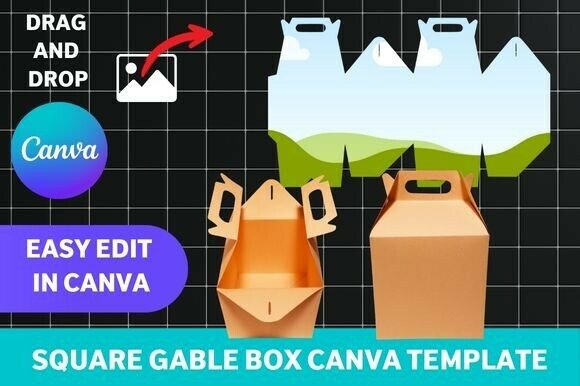 Designing Memorable Packaging with the Square Gable Box Canva Template