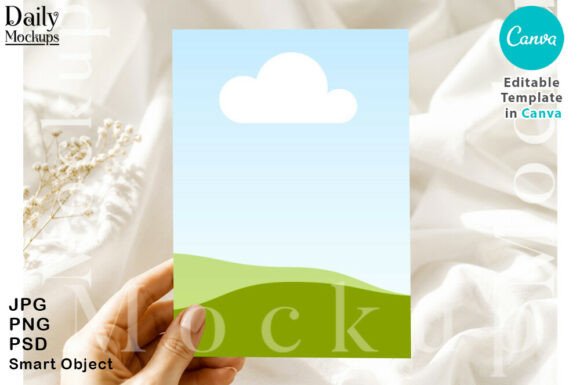 Elegant 5x7 Luxury Greeting Card Mockup for Modern Brands