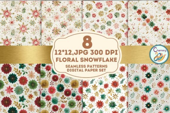 Floral Snowflake Seamless Paper: A Designer's Seasonal Toolkit