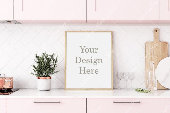 Frame Mockup Kitchen Room: Showcase Your Art Naturally