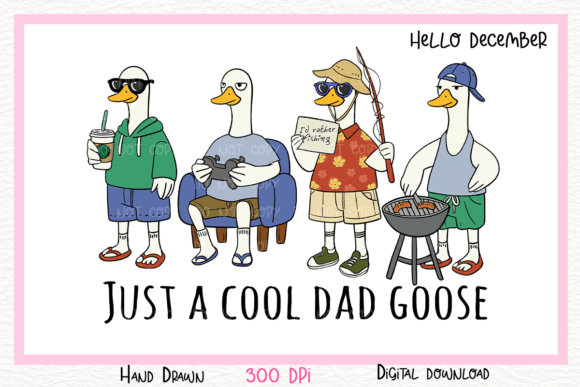 Just a Cool Dad Goose PNG: A Funny, Versatile Design Asset