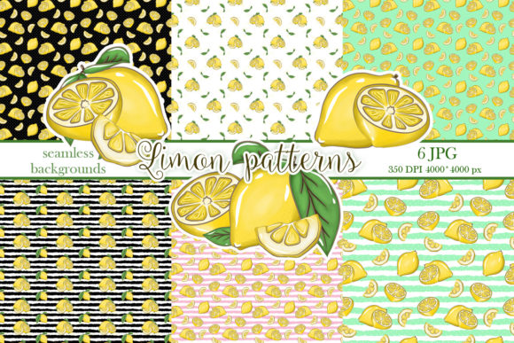 Lemon Pattern Digital Paper: A Fresh Take on Design Assets