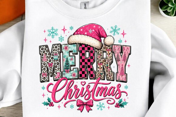 Preppy Merry Christmas Sublimation PNG: Festive Elegance