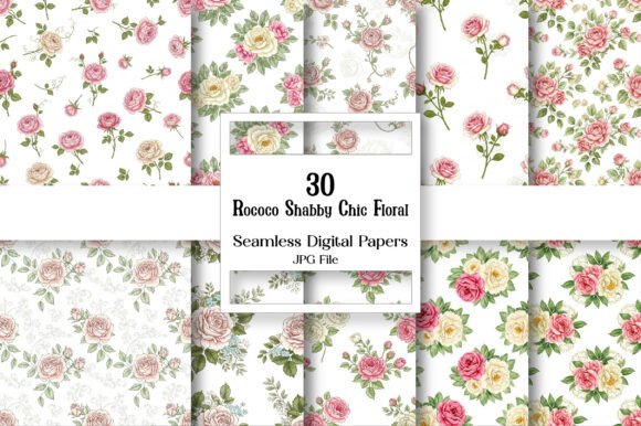 Rococo Shabby Chic Floral Digital Paper: A Guide to Timeless Elegance