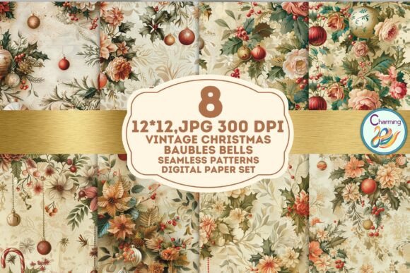 Timeless Charm: Using Seamless Paper: Vintage Christmas Bells
