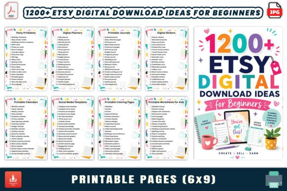 Unlocking Profitable Niches: 1200+ Etsy Digital Download Ideas